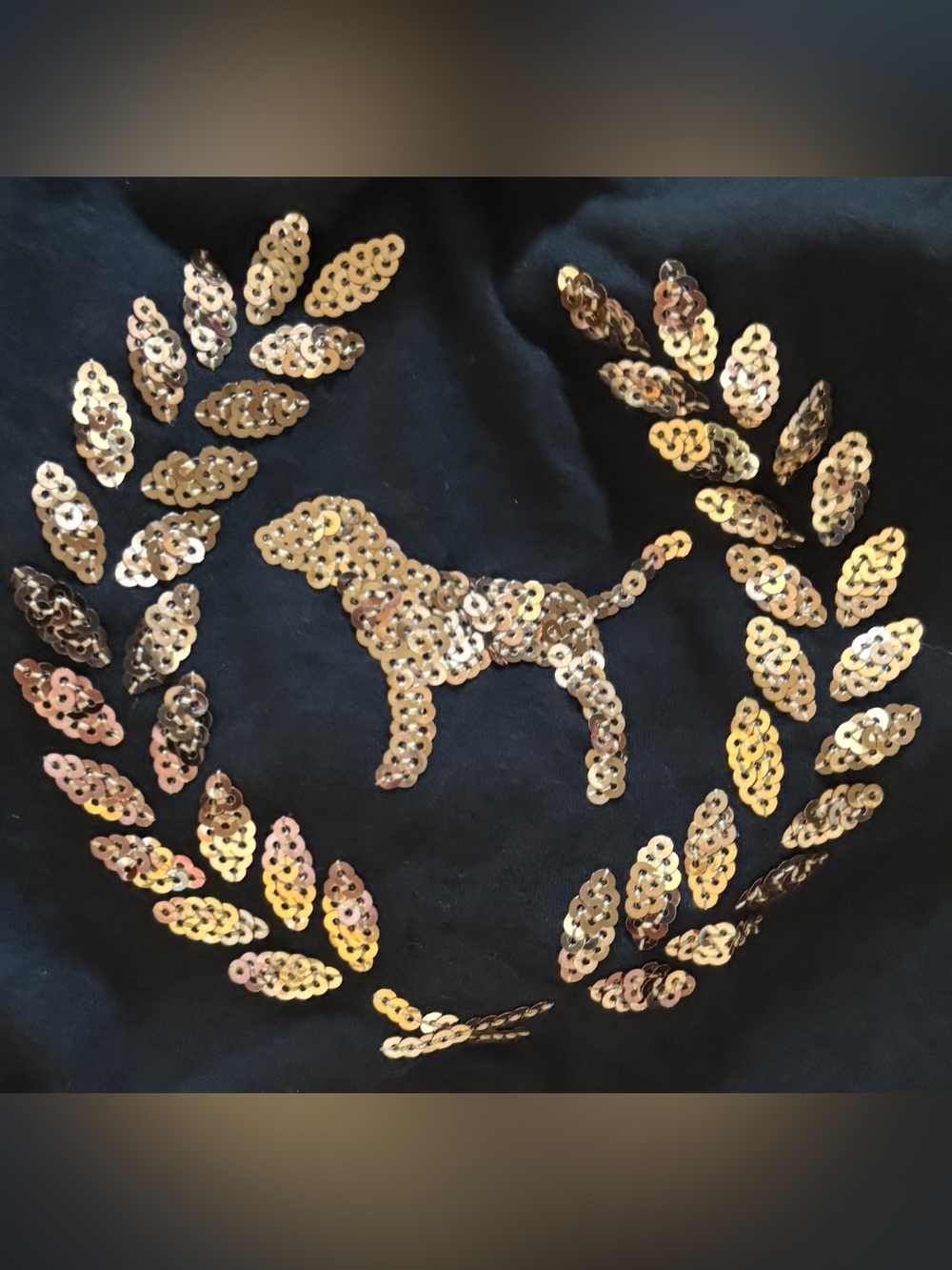 PINK Victoria’s Secret bling yoga leggings
Size large gold sequin black - Picture 6 of 8